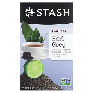 Stash Tea, Black Tea, Earl Gray, 20 Tea Bags, 1.3 oz (38 g)