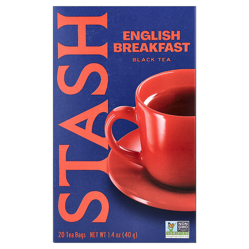 Stash Tea, Black Tea, English Breakfast, 20 Tea Bags, 1.4 oz (40 g)