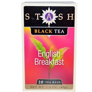 Stash Tea, Черный чай высшего сорта, English Breakfast, 20 чайных пакетиков, 1,4 унции (40 г)