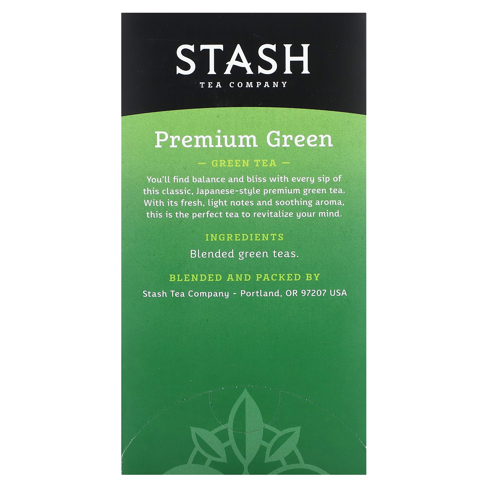 Té verde, verde premium, 20 bolsitas de té, 1,4 oz (40 g) - Imagen 2 de 3