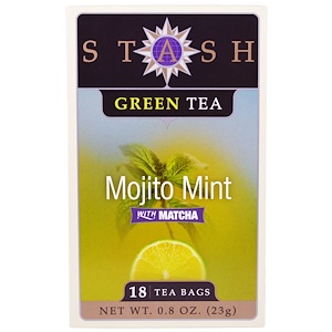 Stash Tea, Зеленый чай с ароматом мяты и маття, 18 чайных пакетиков, 0,8 унции (23 г)