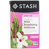 Stash Tea, Herbal Tea, Wild Raspberry Hibiscus, Caffeine Free, 20 Tea Bags,1.3 oz (38 g)