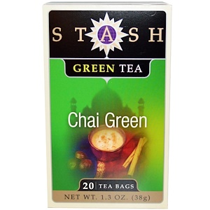 Stash Tea, Зеленый чай, 20 чайных пакетиков, 1,3 унции (38 г)