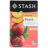 Stash Tea, 紅茶(Black Tea), ピーチ, 20ティーバッグ, 1.3オンス(38 g)
