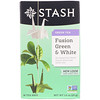 Green Tea, Fusion Green & White, 18 Tea Bags, 1.0 oz (29 g)