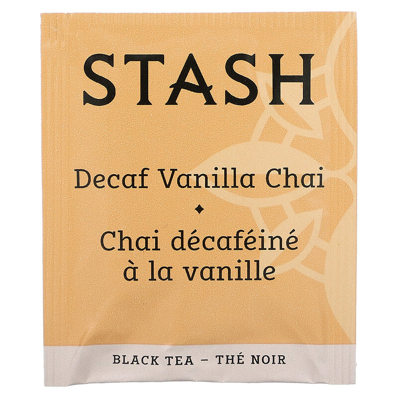 Stash Tea, Black Tea, Decaf, Vanilla Chai, 18 Tea Bags, 1.2 oz (36 g)