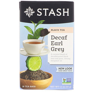 Отзывы о Стэш Ти, Black Tea, Decaf Earl Grey, 18 Tea Bags, 1.1 oz (33 g)