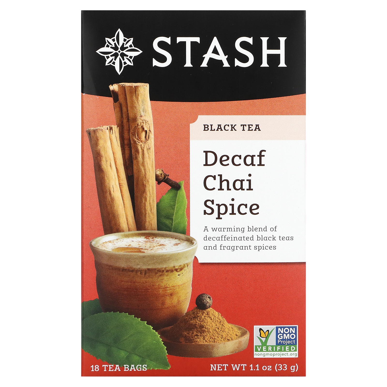 Stash 大特価!! Tea 紅茶 カフェインレスチャイスパイス 1.1オンス アウトレット送料無料 33g ティーバッグ18個