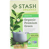 Stash Tea, オーガニック, プレミアム緑茶, 18ティーバッグ, 1.1オンス(33 g)