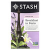 Stash Tea, 红茶，Breakfast in Paris，18 茶包，1.2 盎司（36 克）