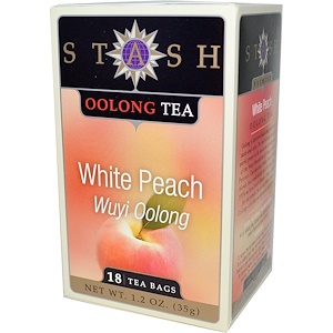 Stash Tea, Чай улун высшего сорта, белый персик, 18 чайных пакетиков, 1,2 унции (35 г)