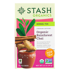 Стэш Ти, Herbal Tea, Organic Rainforest Chai, Caffeine-Free , 18 Tea Bags, 1.0 oz (30 g) отзывы