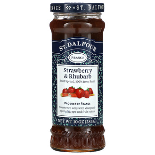 St. Dalfour, Strawberry & Rhubarb, Deluxe Strawberry Rhubarb Spread,  10 oz (284 g)