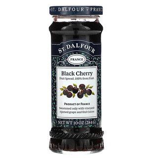 St. Dalfour, Black Cherry, Deluxe-Aufstrich mit schwarzen Kirschen, 284 g (10 oz.)