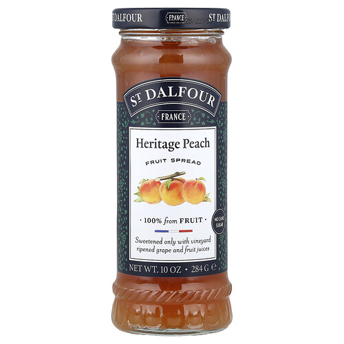 St. Dalfour Fruit Spread, Heritage Peach, 10 oz (284 g)