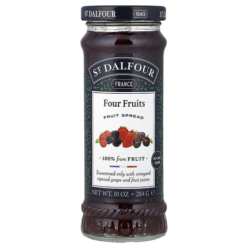 St. Dalfour Four Fruits Fruit Spread, 10 oz (284 g)