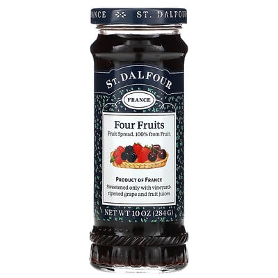 St. Dalfour Deluxe Four Fruits Spread, 10 oz (284 g)