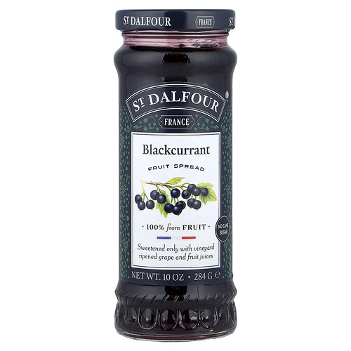 St. Dalfour Fruit Spread, Black Currant, 10 oz (284 g)