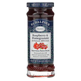 St. Dalfour, Deluxe Red Raspberry & Pomegranate Spread, Deluxe-Aufstrich mit roten Himbeeren und Granatapfel, 284 g (10 oz.)