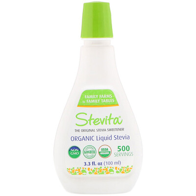 Stevita Органическая жидкая стевия, 100 мл (3,3 жидкой унции)
