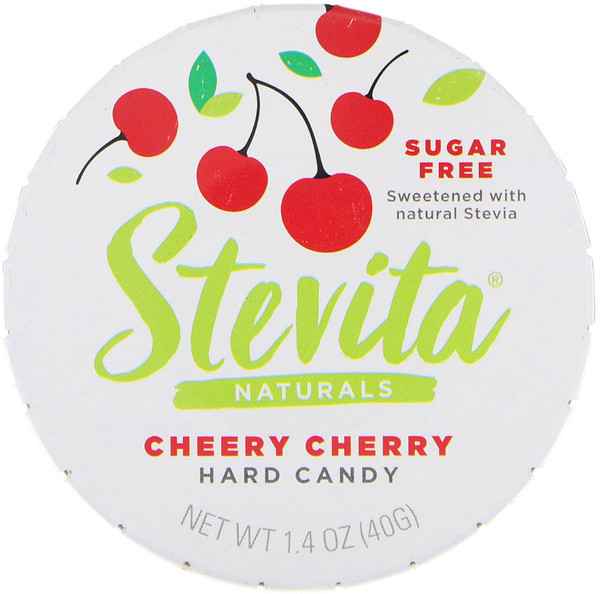 Stevita, Naturals, Sugar Free Hard Candy, Cheery Cherry, 1.4 oz (40 g) iHerb