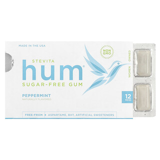 Stevita Naturals, Hum®, Gula Gula Tanpa Gula, Pudina, 12 Keping