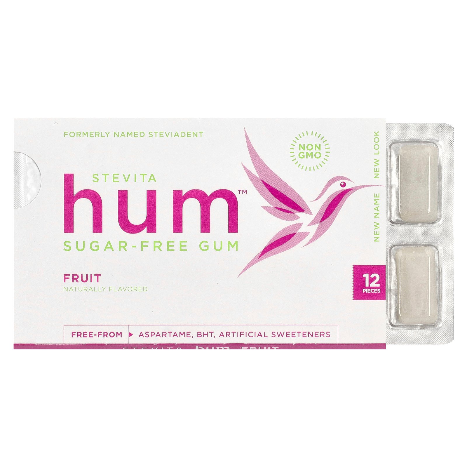 Hum™, goma sin azúcar, fruta, 12 piezas - Imagen 1 de 3