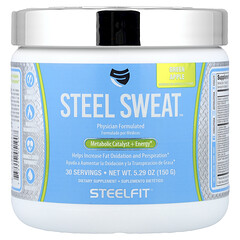 Steel Sweat™, метаболічний каталізатор і енергія, зелене яблуко, 150 г (5,29 унції)