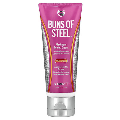 SteelFit, Buns of Steel®, Crema de máxima tonificación, 100 ml (3,4 oz. líq.)