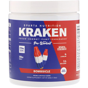 Отзывы о Sparta Nutrition, Kraken Pre-Workout, Bombsicle, 11.29 oz (320 g)