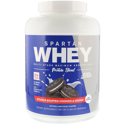 Sparta Nutrition Spartan Whey, Double Stuffed Cookies & Cream, 5 lb