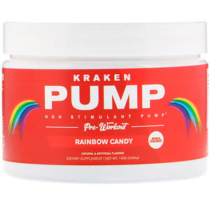 Отзывы о Sparta Nutrition, Kraken Pump, Non-Stimulant Pre-Workout, Rainbow Candy, 4.94 oz (140 g)
