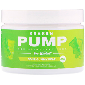 Отзывы о Sparta Nutrition, Kraken Pump, Non-Stimulant Pre-Workout, Sour Gummy Bear, 4.94 oz (140 g)