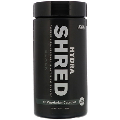 Sparta Nutrition Hydra Shred Black, Premium Ultra Strength Lipolytic Fat Burner, 90 Vegetarian Capsules