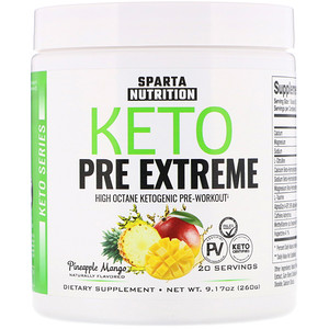 Отзывы о Sparta Nutrition, Keto Series, Keto Pre Extreme, Pineapple Mango, 9.17 oz (260 g)