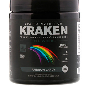 Отзывы о Sparta Nutrition, Kraken Black, Rainbow Candy, 11.29 oz (320 g)