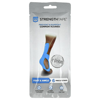 Strengthtape (스트랭스 테이프), Kinesiology 테이프, 발 및 발목, 프리컷 스트립 6개
