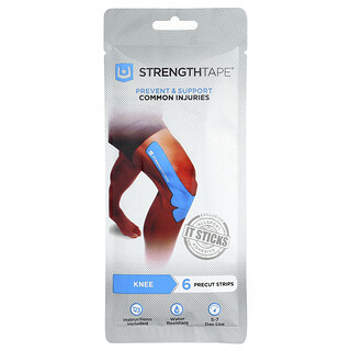 Strengthtape, 运动学运动贴布，膝盖，6 条预裁剪条带