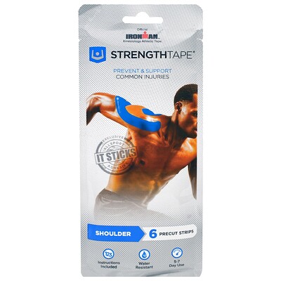 

Strengthtape Комплект Кинезиологической Ленты, для Плеча, 6 Нарезаных полосок