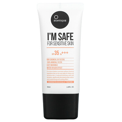 Suntique I'm Safe For Sensitive Skin, SPF 35 PA +++, 50 мл (1,69 жидк. Унции)