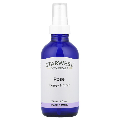 Starwest Botanicals, Rose Flower Water, 4 fl oz (118 ml)