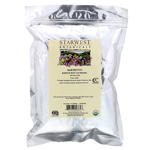 Старвест Ботаникалс, C/S Organic Burdock Root, 1 lb (453.6 g) отзывы покупателей