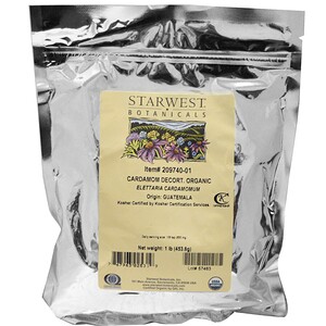 Отзывы о Старвест Ботаникалс, Cardamom Decorticated, Organic, 1 lb (453.6 g)