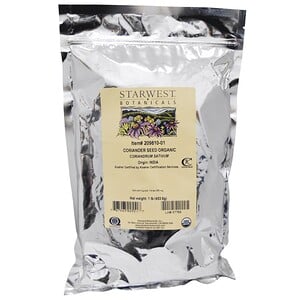 Отзывы о Старвест Ботаникалс, Organic Coriander Seed, 1 lb (453.6 g)