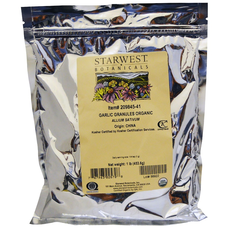 Starwest Botanicals, Organic Garlic Granules, 1 lb (453.6 g) - iHerb