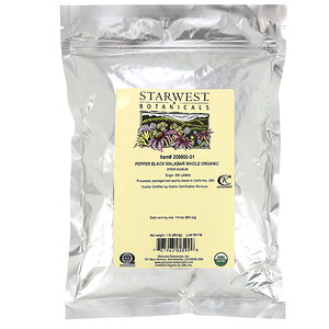 Отзывы о Старвест Ботаникалс, Pepper Black Malabar Whole, Organic, 1 lb (453.6 g)