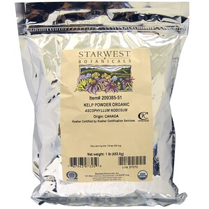 Отзывы о Старвест Ботаникалс, Organic Kelp Powder, 1 lb (453.6 g)