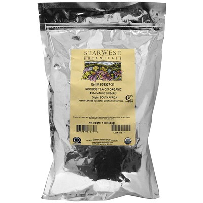 Купить Starwest Botanicals органический чай ройбуш C/S, 453, 6 г (1 фунт)