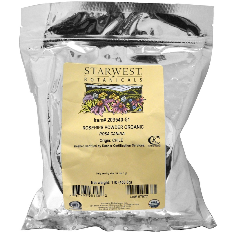 Starwest Botanicals, Rosehips Powder, Organic, 1 lb (453.6 g) | Herbs Blog