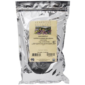Отзывы о Старвест Ботаникалс, Organic Slippery Elm Bark Powder, 1 lb (453.6 g)